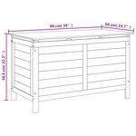 vidaXL Boîte à coussins d'extérieur 99x50x56 5 cm bois de sapin massif