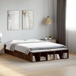 vidaXL Cadre de lit sans matelas chêne marron 120x200 cm