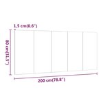 vidaXL Tête de lit Blanc brillant 200x1 5x80 cm Bois d'ingénierie