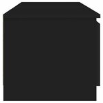 vidaXL Meuble TV avec lumières LED noir 140x40x36 cm