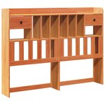 vidaXL Tête de lit avec rangement cire marron 150cm bois massif de pin