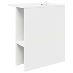 vidaXL Table basse 2 Pièces Blanc 40 x 30 x 49 cm Bois d'ingénierie