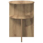 vidaXL Table d'appoint Chêne artisanal Ø 39 5 x 55 cm