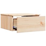 vidaXL Table de chevet avec tiroir 2 Pièces Marron 37 x 35 x 18 5 cm