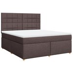 vidaXL Sommier à lattes de lit avec matelas Marron foncé 180x200 cm