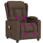 vidaXL Fauteuil de massage Marron Tissu