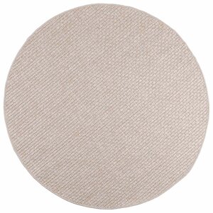 vidaXL Tapis de surface Rond HUARTE Crème Ø 160 CM Polyester