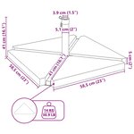 vidaXL Ensemble de bases de parasols de jardin 5 Pièces granit et acier