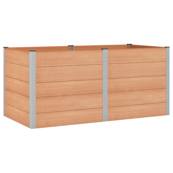 vidaXL Jardinière surélevée Marron 200 x 100 x 91 cm WPC et Aluminium