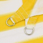 vidaXL Voile d'ombre 2 5 x 4 5 m HDPE Rectangulaire Jaune et blanc