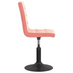 vidaXL Chaises pivotantes à manger lot de 4 rose velours