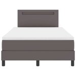 vidaXL Cadre de lit avec matelas Gris 120 x 200 cm Faux cuir