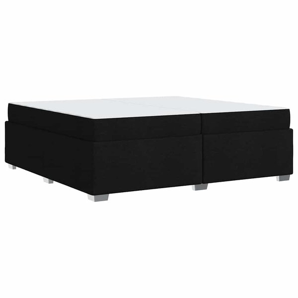 vidaXL Cadre de lit Noir 200 x 200 cm tissu