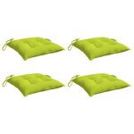 vidaXL Coussins de chaise lot de 4 vert brillant 40x40x7 cm