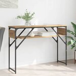 vidaXL TableConsole Chêne artisanal 105x30x75cm Bois d'ingénierie