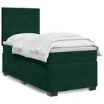 vidaXL Sommier à lattes de lit et matelas Vert foncé 80x200 cm Velours