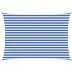 vidaXL Voile d'ombre 3 x 6 m HDPE Rectangulaire Bleu et Blanc