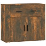 vidaXL Buffet Chêne fumé 80x33x70 cm Bois d'ingénierie