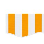 vidaXL Tissu de remplacement de cantonnière d’auvent jaune blanc 6 m