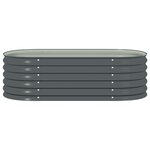 vidaXL Lit surélevé de jardin 160x80x44 cm Acier galvanisé Gris