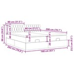 VidaXL Cadre de lit ottoman et matelas gris clair 160x200cm tissu