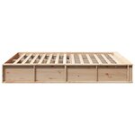 vidaXL Cadre de lit avec stockage Pin massif 150 x 200 cm Pin massif
