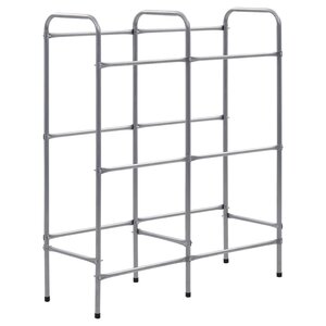 vidaXL Étagère de rangement pour 6 caisses Argenté 96x33x116 cm Acier