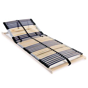 vidaXL Sommier à lattes sans matelas avec 42 lattes 7 zones 70x200 cm