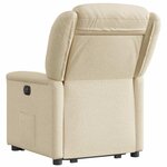 vidaXL Fauteuil inclinable électrique crème tissu