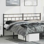 vidaXL Tête de lit métal noir 180 cm