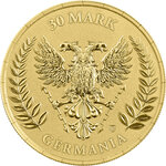Monnaie GERMANIA Queen on the Throne 1/4 Oz Or 30 Mark Germania 2026 (PRÉCOMMANDE)