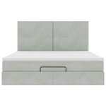 VidaXL Cadre de lit ottoman et matelas gris clair 160x200cm velours