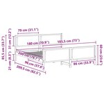 vidaXL Cadre de lit avec tête de lit Noir 180 x 200 cm tissu