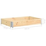 vidaXL Jardinière surélevée 50x150 cm Bois de pin solide