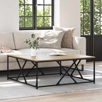 vidaXL Table basse Chêne artisanal 100 x 100 x 40 cm Bois d'ingénierie