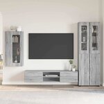 vidaXL Ensemble meuble TV FLORIN Gris Sonoma Bois d'ingénierie