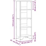 vidaXL Bibliothèque sonoma gris 50x31x137 5 cm bois d'ingénierie
