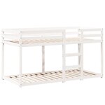 vidaXL Lit superposé sans matelas blanc 90x200 cm bois de pin massif