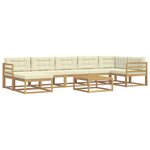 vidaXL Ensemble de canapés d'extérieur 8 Pièces Blanc et crème