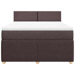 vidaXL Sommier à lattes de lit avec matelas Marron foncé 160x200 cm