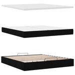 VidaXL Cadre de lit ottoman avec matelas noir 200x200cm tissu
