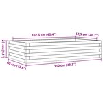 vidaXL Jardinière 110x60x23 cm bois massif de douglas