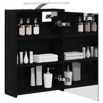 vidaXL Armoire Miroir de Salle de Bain Chêne noir 43 x 16 x 62.5 cm