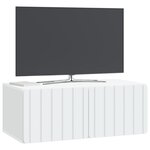 vidaXL Meuble TV mural 78 5 x 41 x 30 cm Blanc Bois d'ingénierie