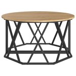 vidaXL Table basse chêne artisanal 80 x 80 x 42 cm