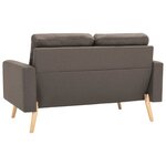 vidaXL Ensemble de canapés 2 Pièces Tissu Taupe