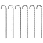 vidaXL Piquets de tente 6 Pièces 41 5 cm Ø12 mm acier galvanisé