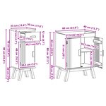 Ensemble de meubles de salle de bain 2 pièces en pin massif vidaXL