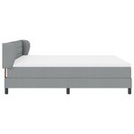 Lit avec sommier à ressorts et matelas vidaXL Gris clair 180x200 cm Tissu