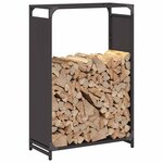 vidaXL Portant de bois chauffage noir 60x28x90 cm acier laminé à froid